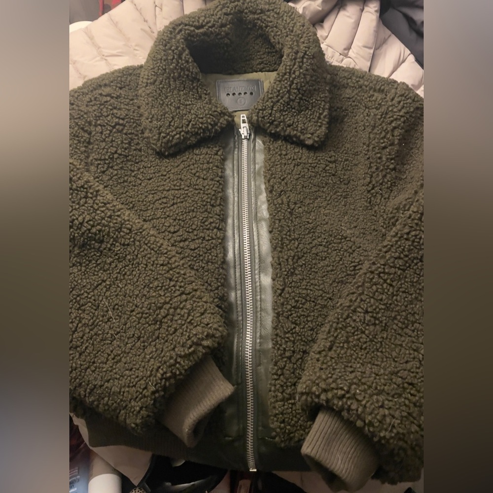 Blank NYC Olive Bomber Jacket